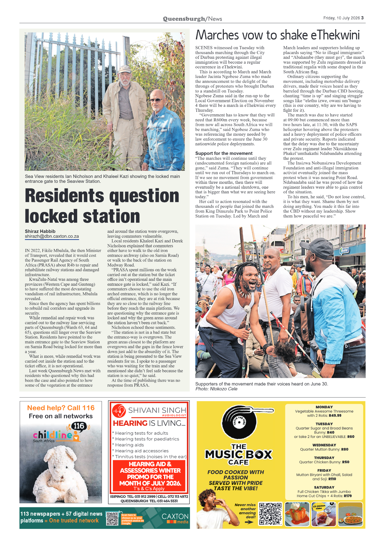 Queensburgh News 10 July 2026 page 3