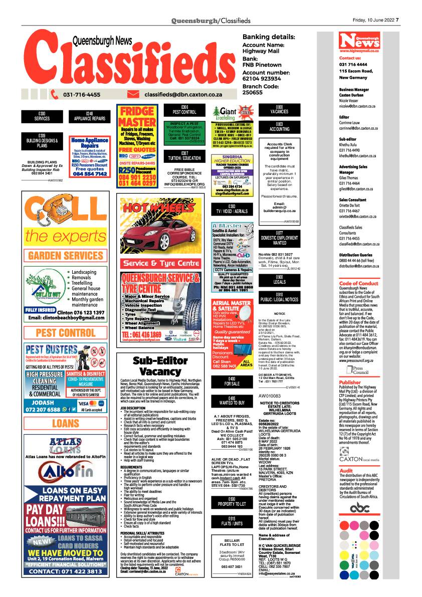 Queensburgh News 10 June 2022 page 7