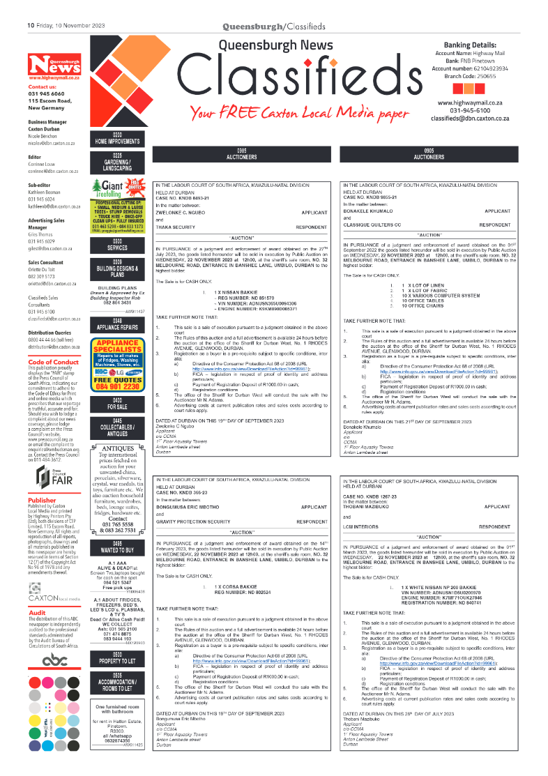 Queensburgh News 10 November 2023 page 10