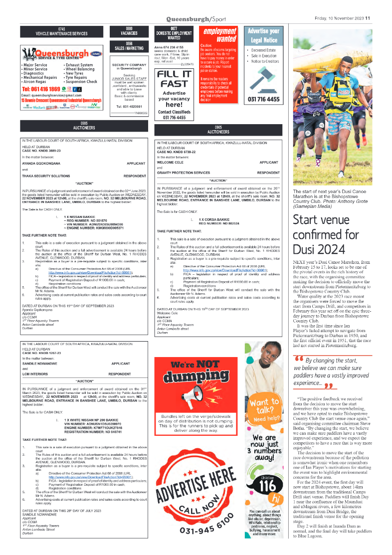 Queensburgh News 10 November 2023 page 11