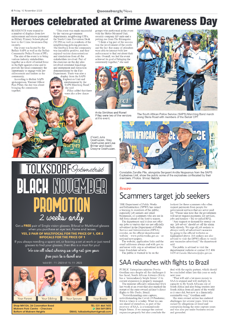 Queensburgh News 10 November 2023 page 4