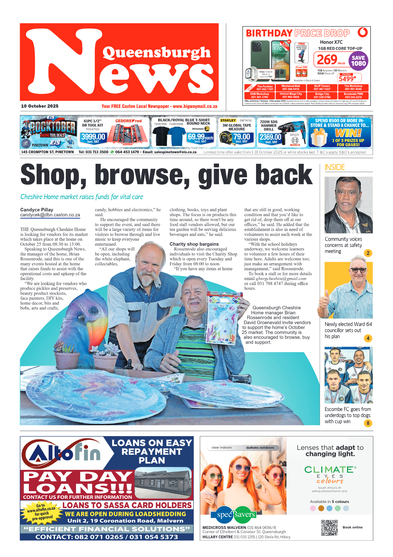 Queensburgh News 10 October 2025 page 1