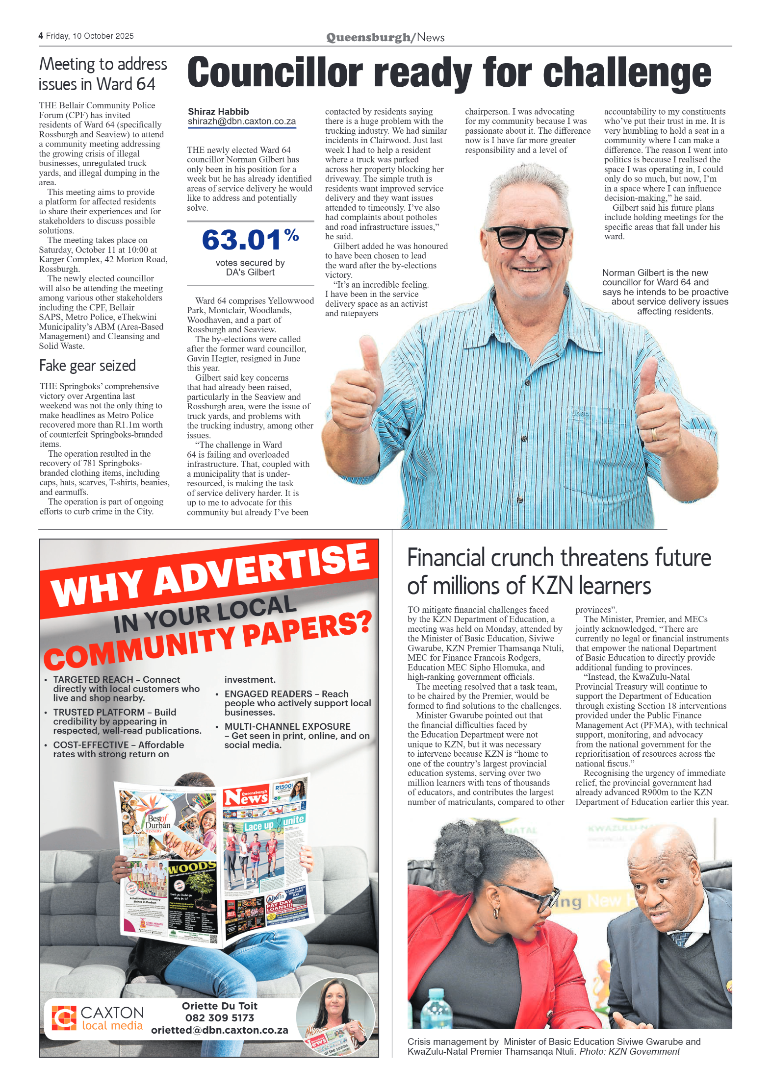 Queensburgh News 10 October 2025 page 4