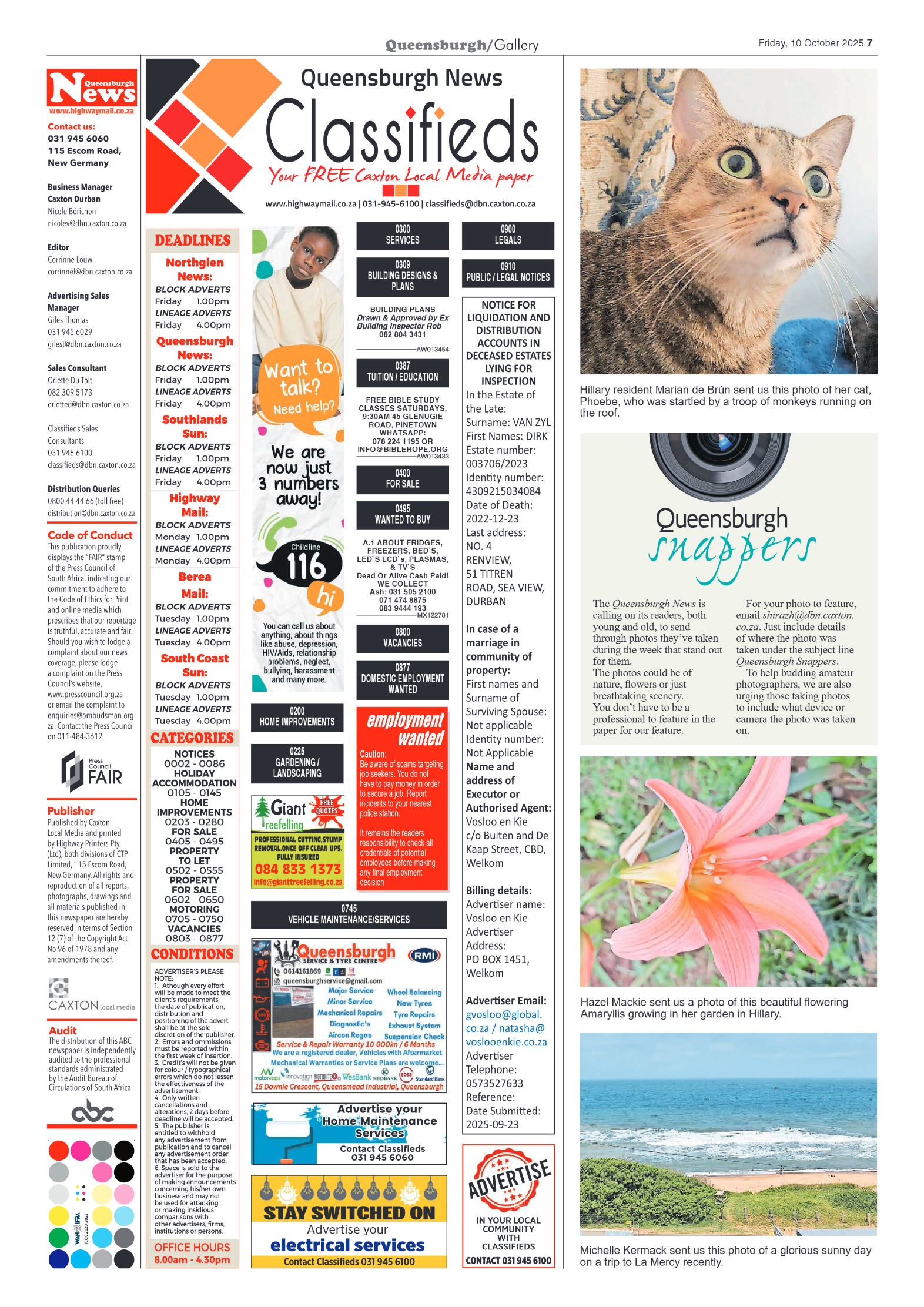 Queensburgh News 10 October 2025 page 7