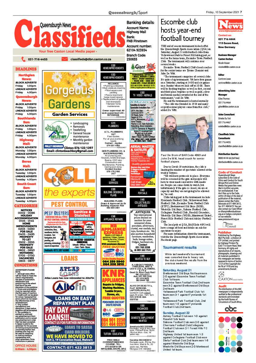 Queensburgh News 10 September 2021 page 7