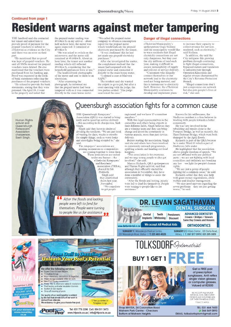 Queensburgh News 11 August 2023 page 3