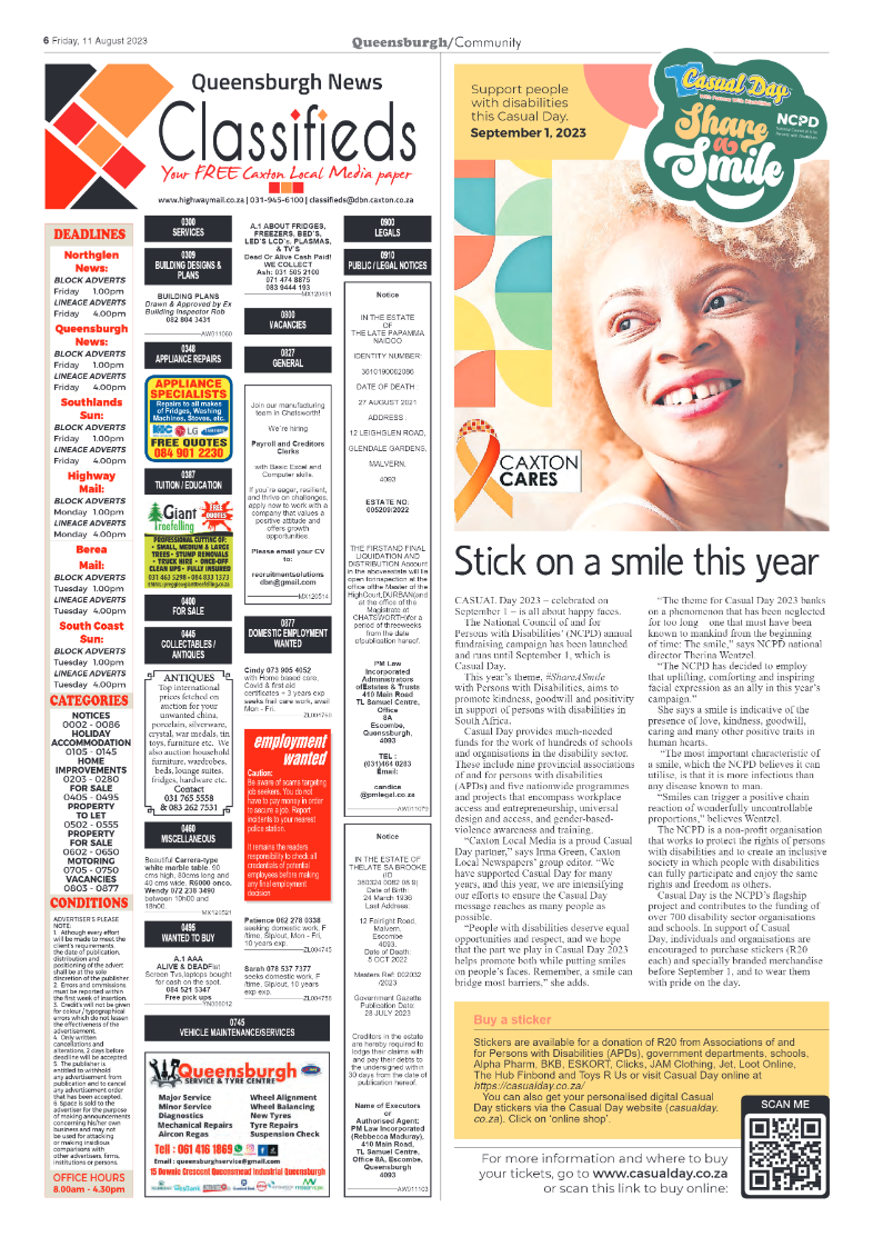 Queensburgh News 11 August 2023 page 6