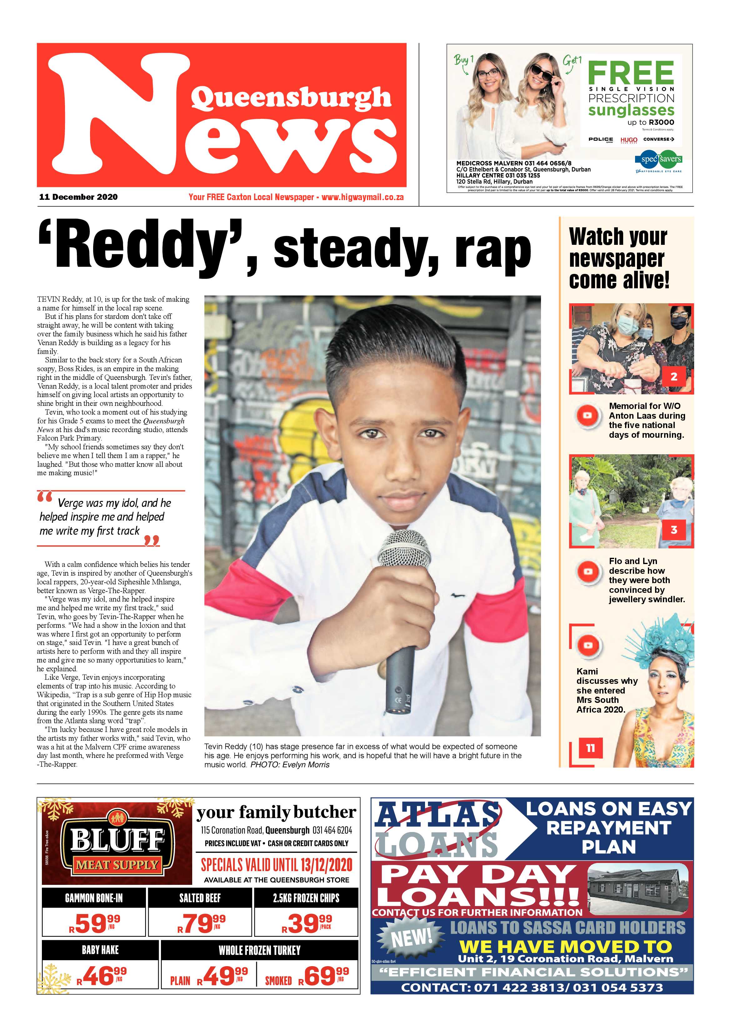 Queensburgh News 11 December 2020 page 1