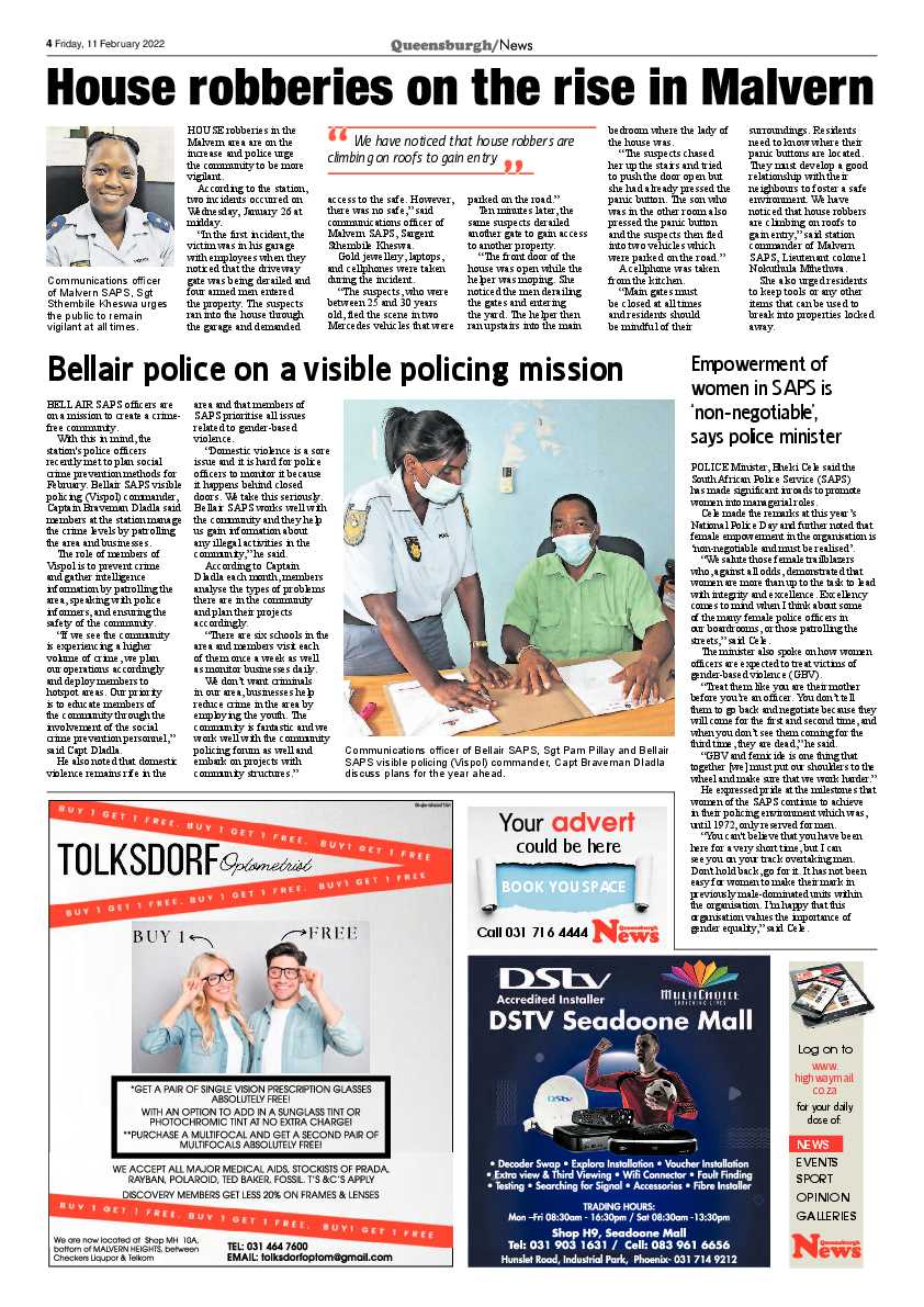 Queensburgh News 11 February 2022 page 4