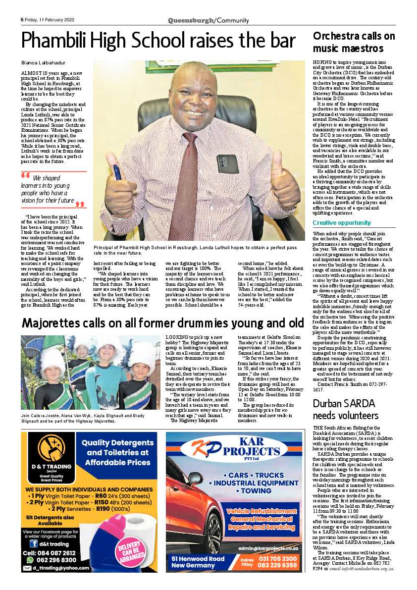 Queensburgh News 11 February 2022 page 6