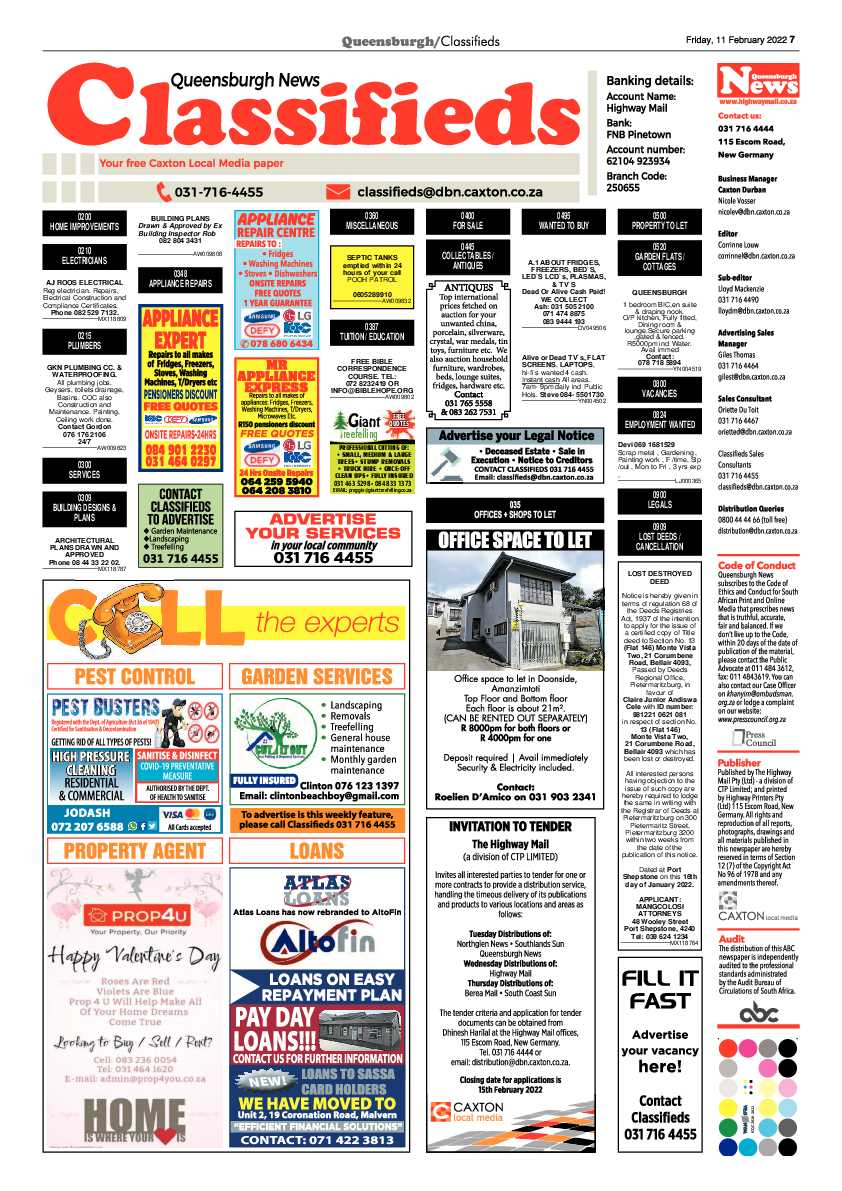 Queensburgh News 11 February 2022 page 7