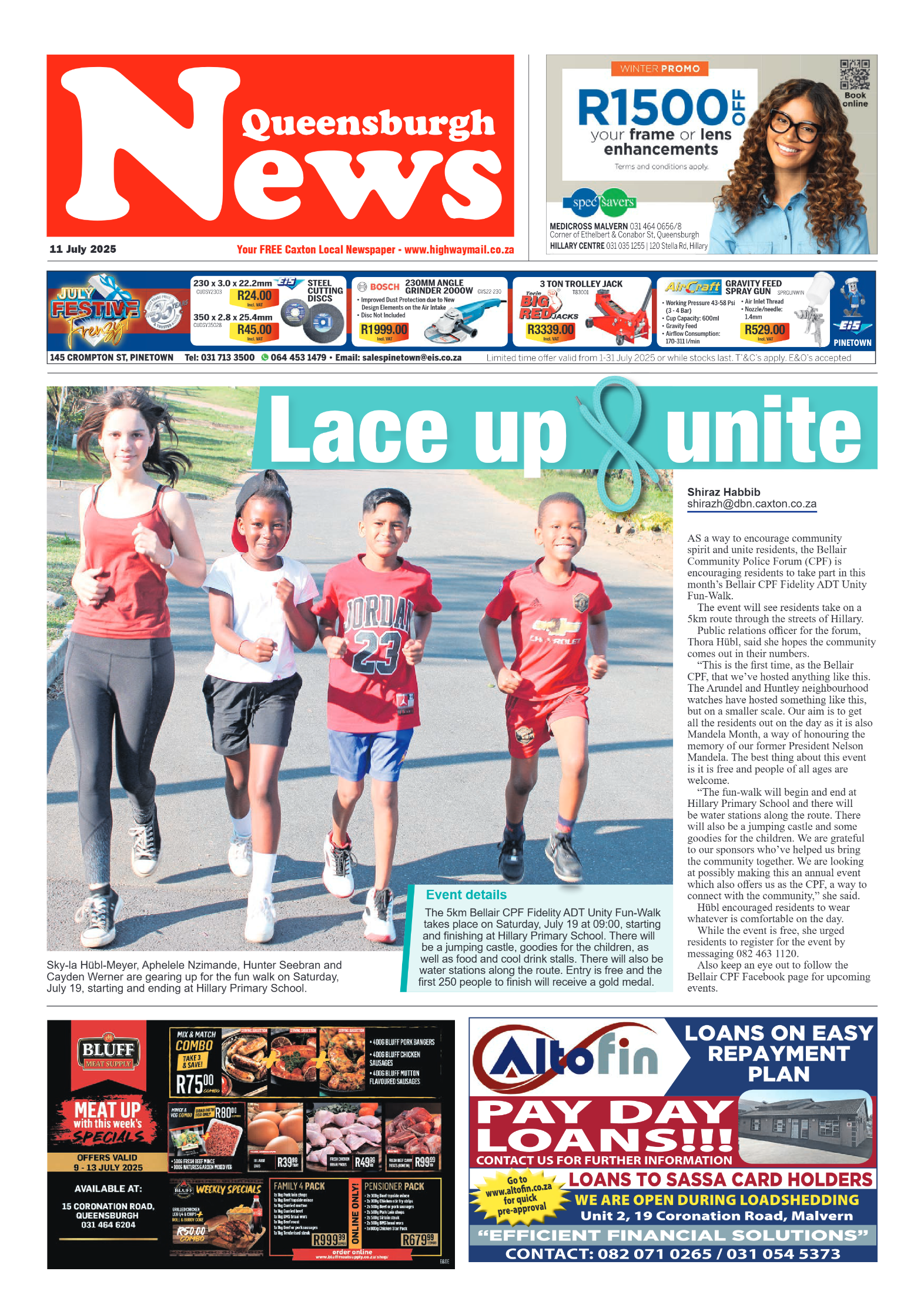 Queensburgh News 11 July 2025 page 1