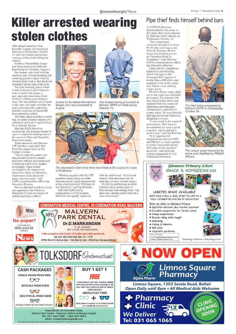 Queensburgh News 11 November 2022 page 3