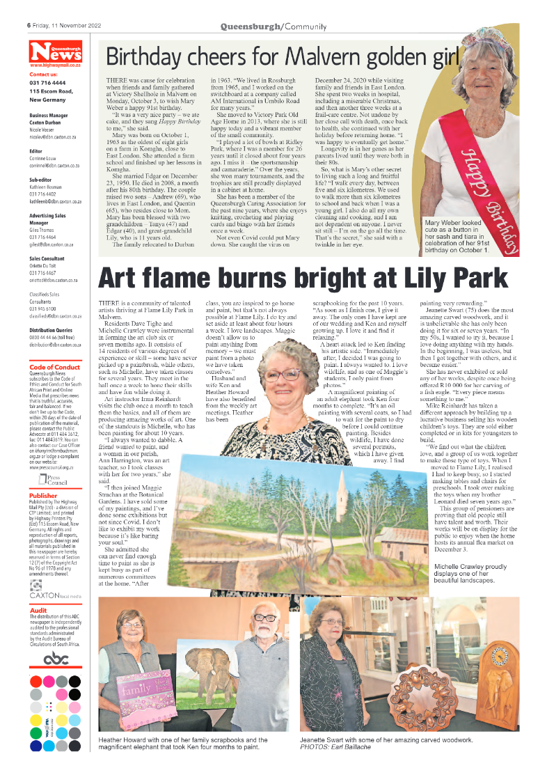 Queensburgh News 11 November 2022 page 6
