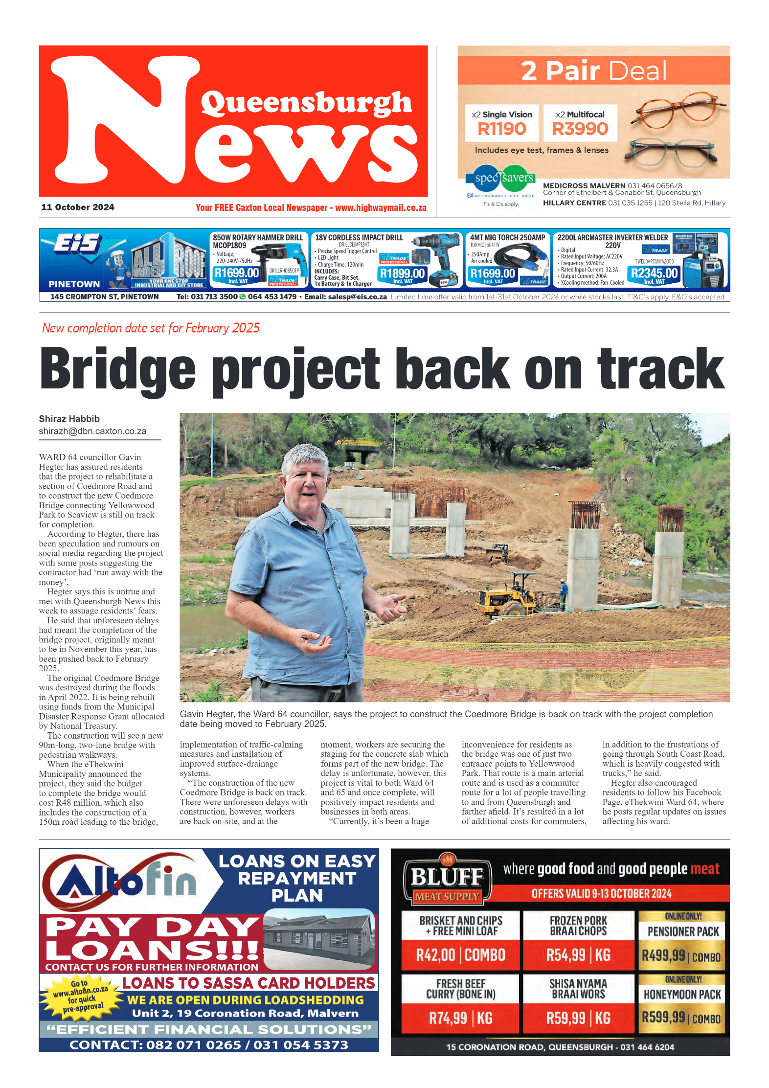 Queensburgh News 11 October 2024 page 1