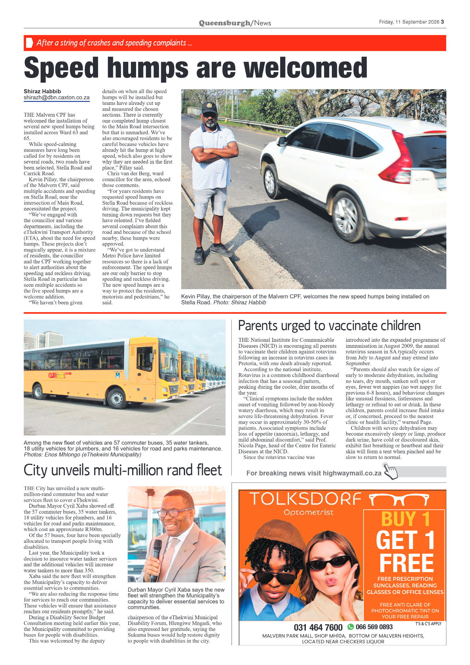 Queensburgh News 11 September 2026 page 3