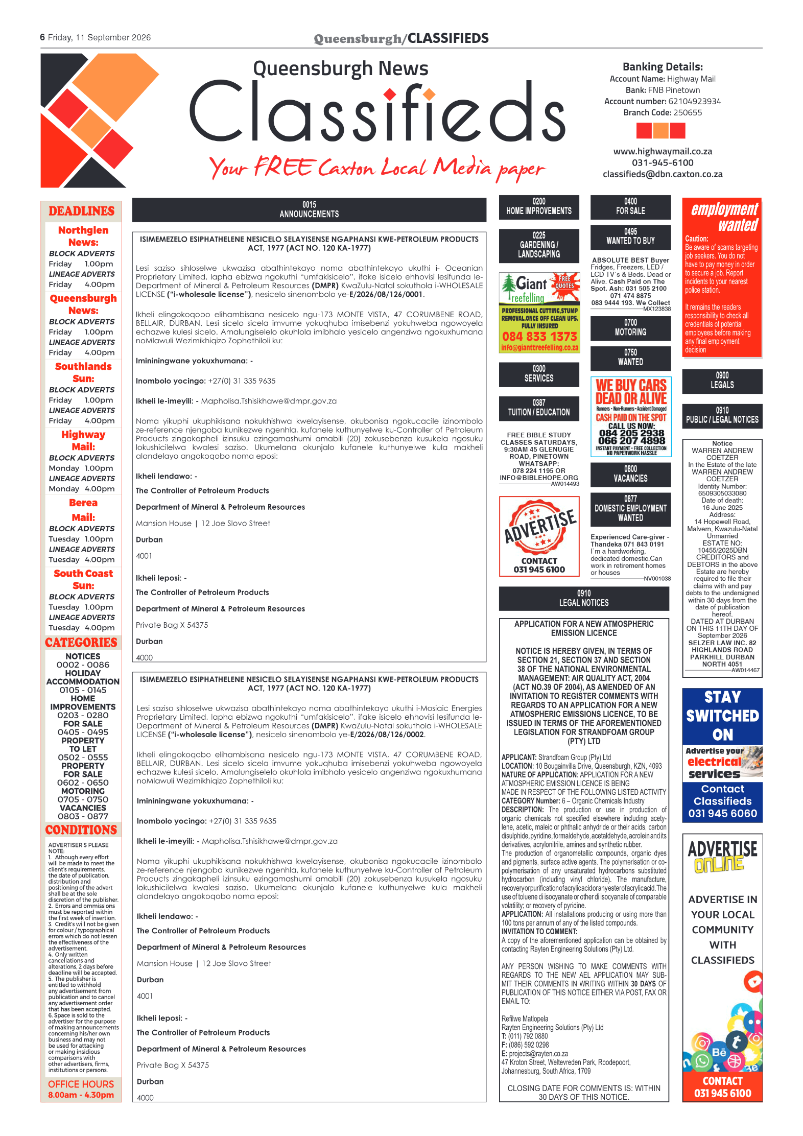 Queensburgh News 11 September 2026 page 6