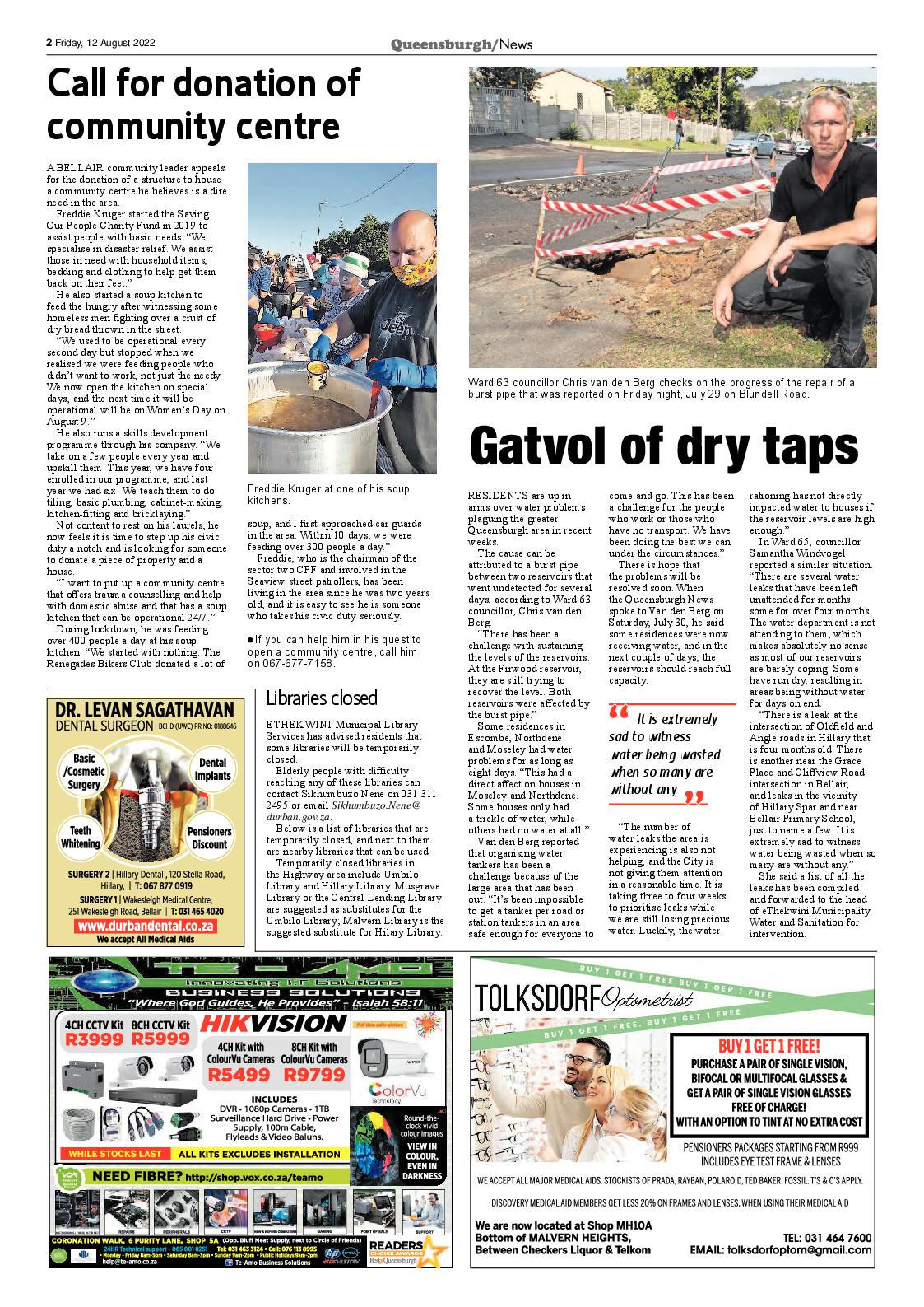 Queensburgh News 12 August 2022 page 2