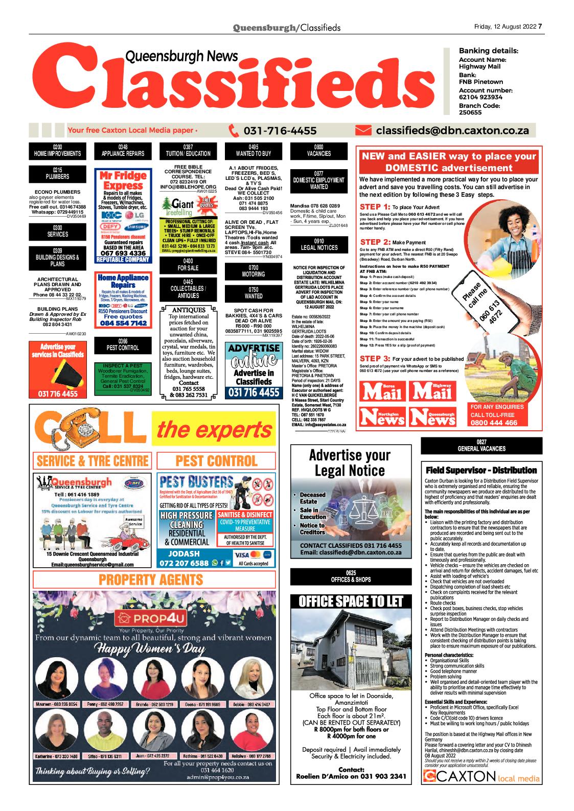 Queensburgh News 12 August 2022 page 7