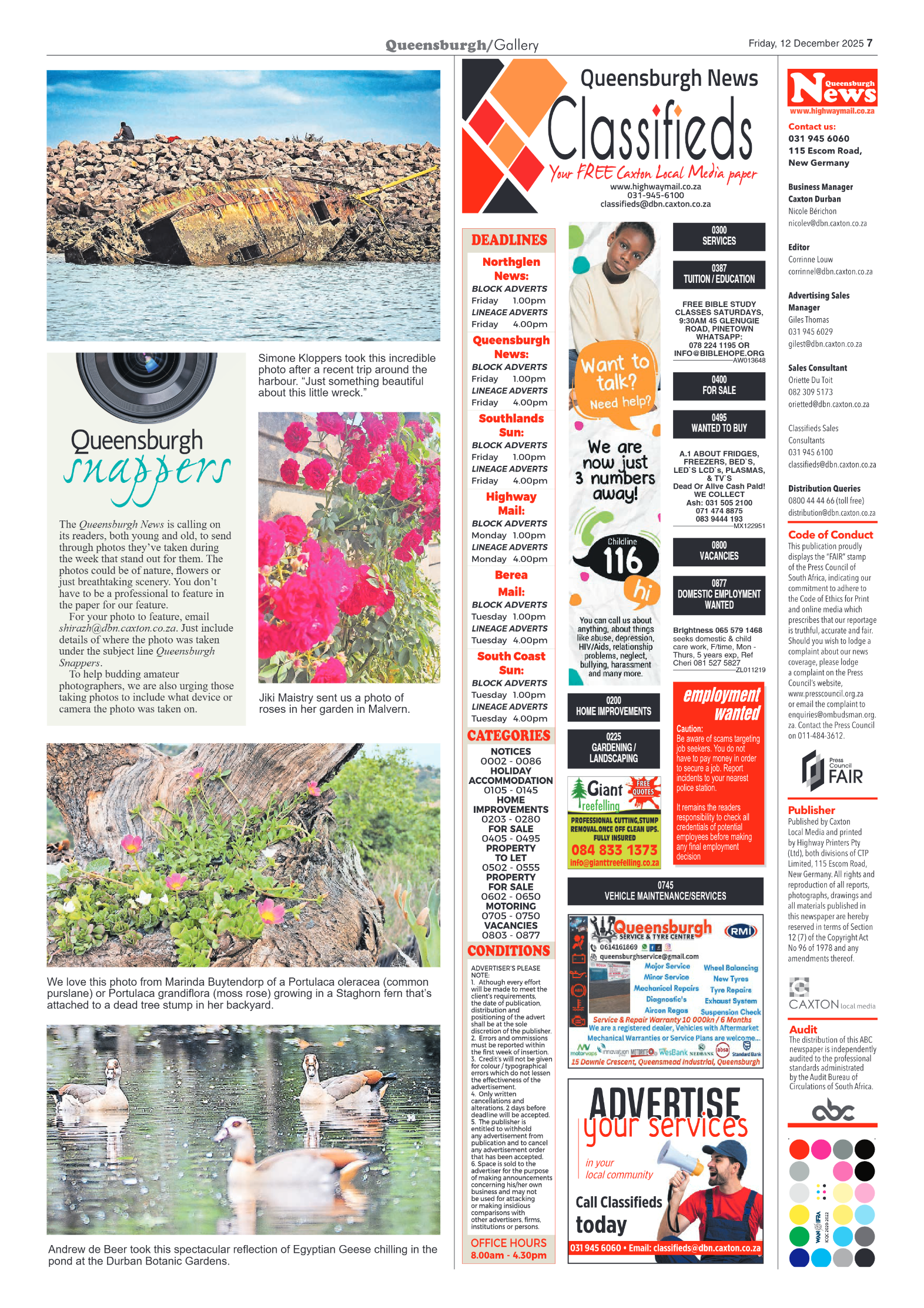 Queensburgh News 12 December 2025 page 7