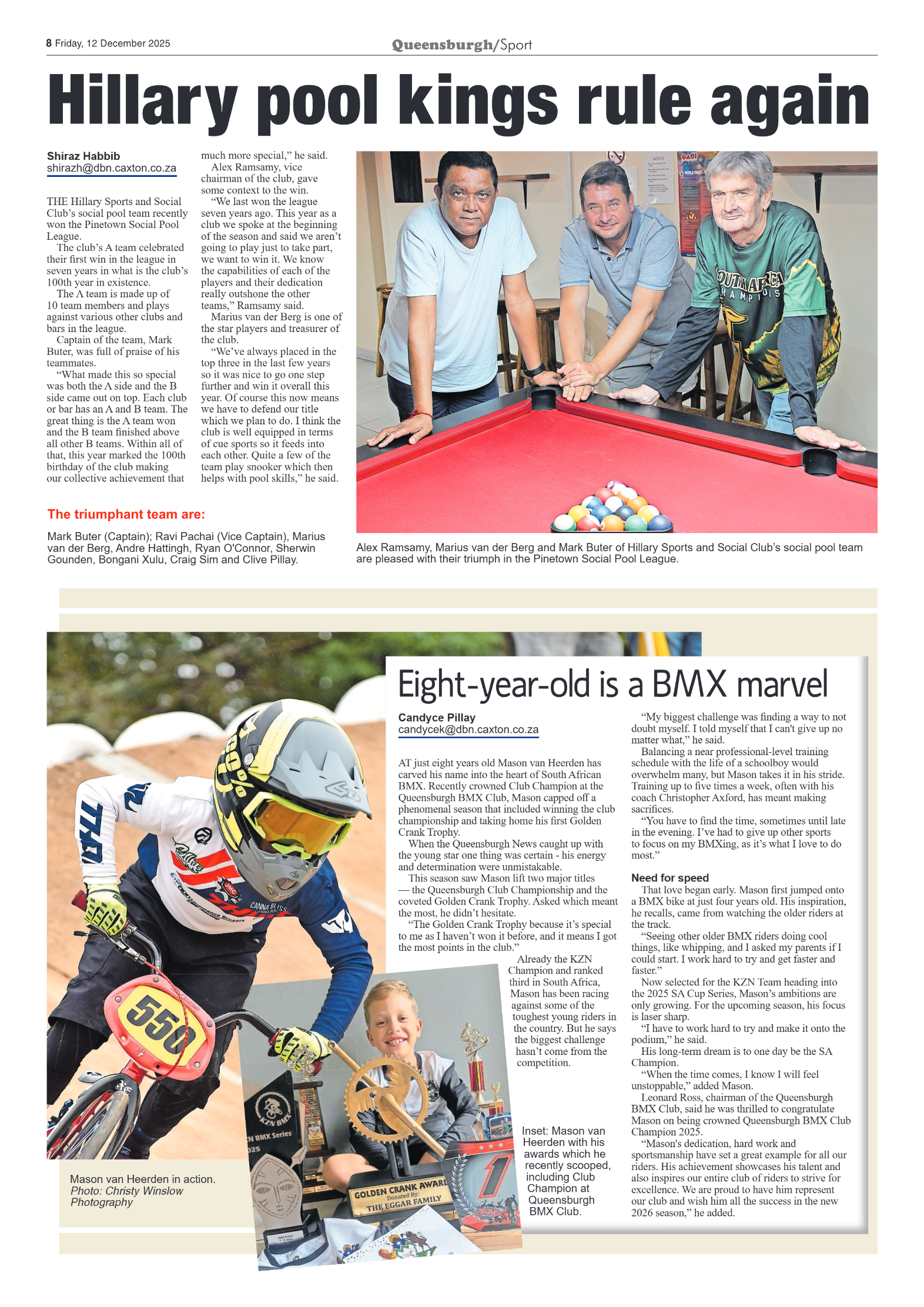 Queensburgh News 12 December 2025 page 8