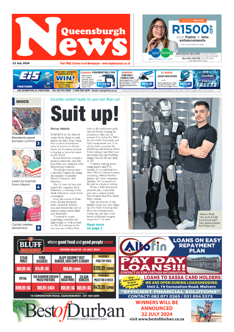 Queensburgh News 12 July 2024 page 1