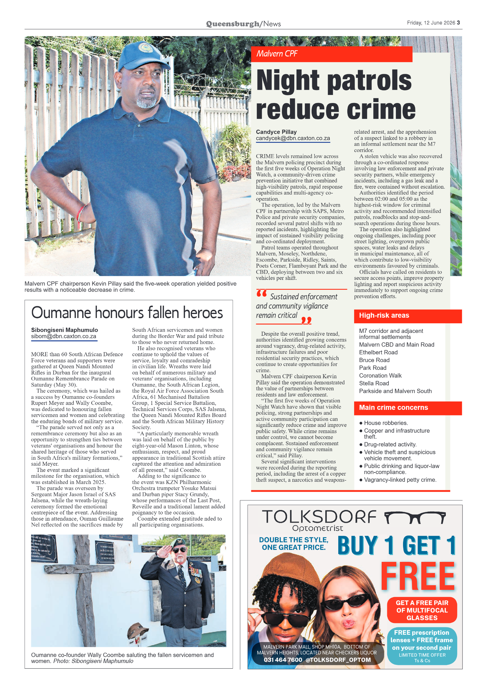 Queensburgh News 12 June 2026 page 3