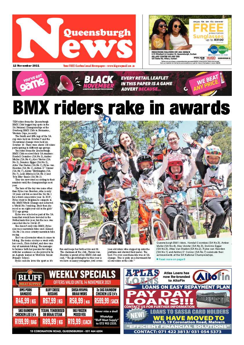 Queensburgh News 12 November 2021 page 1