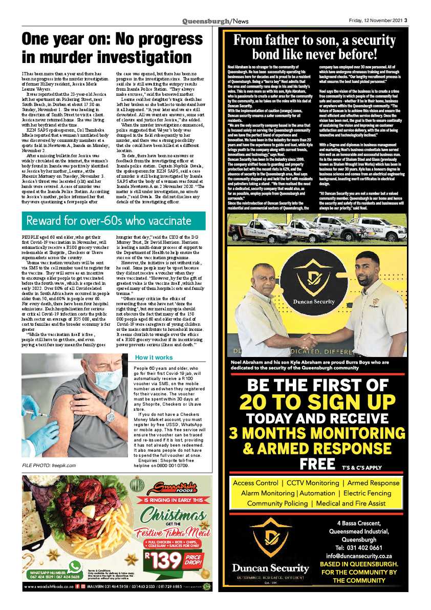 Queensburgh News 12 November 2021 page 3