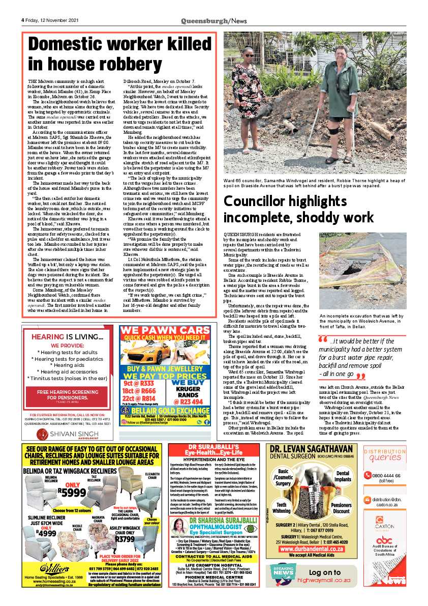 Queensburgh News 12 November 2021 page 4