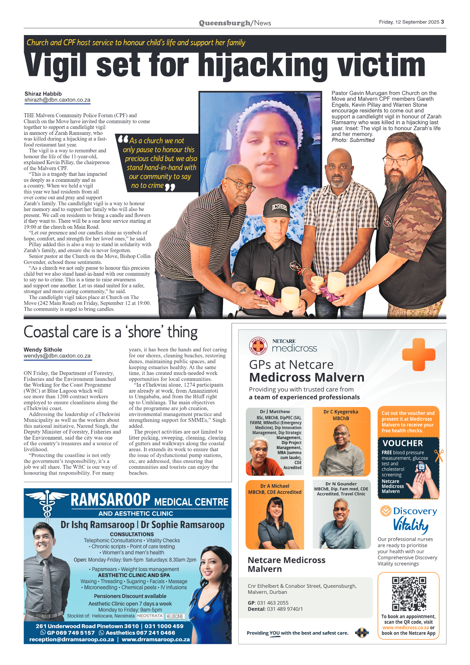 Queensburgh News 12 September 2025 page 3