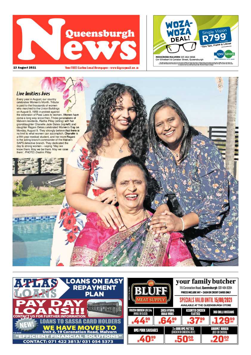 Queensburgh News 13 August 2021 page 1