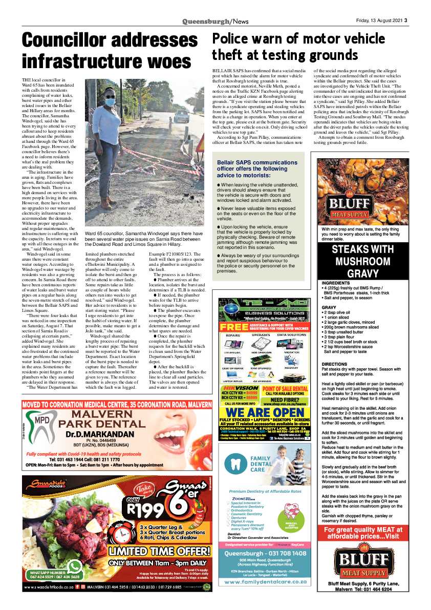 Queensburgh News 13 August 2021 page 3