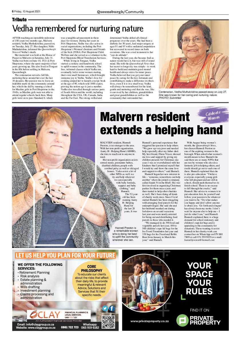 Queensburgh News 13 August 2021 page 6