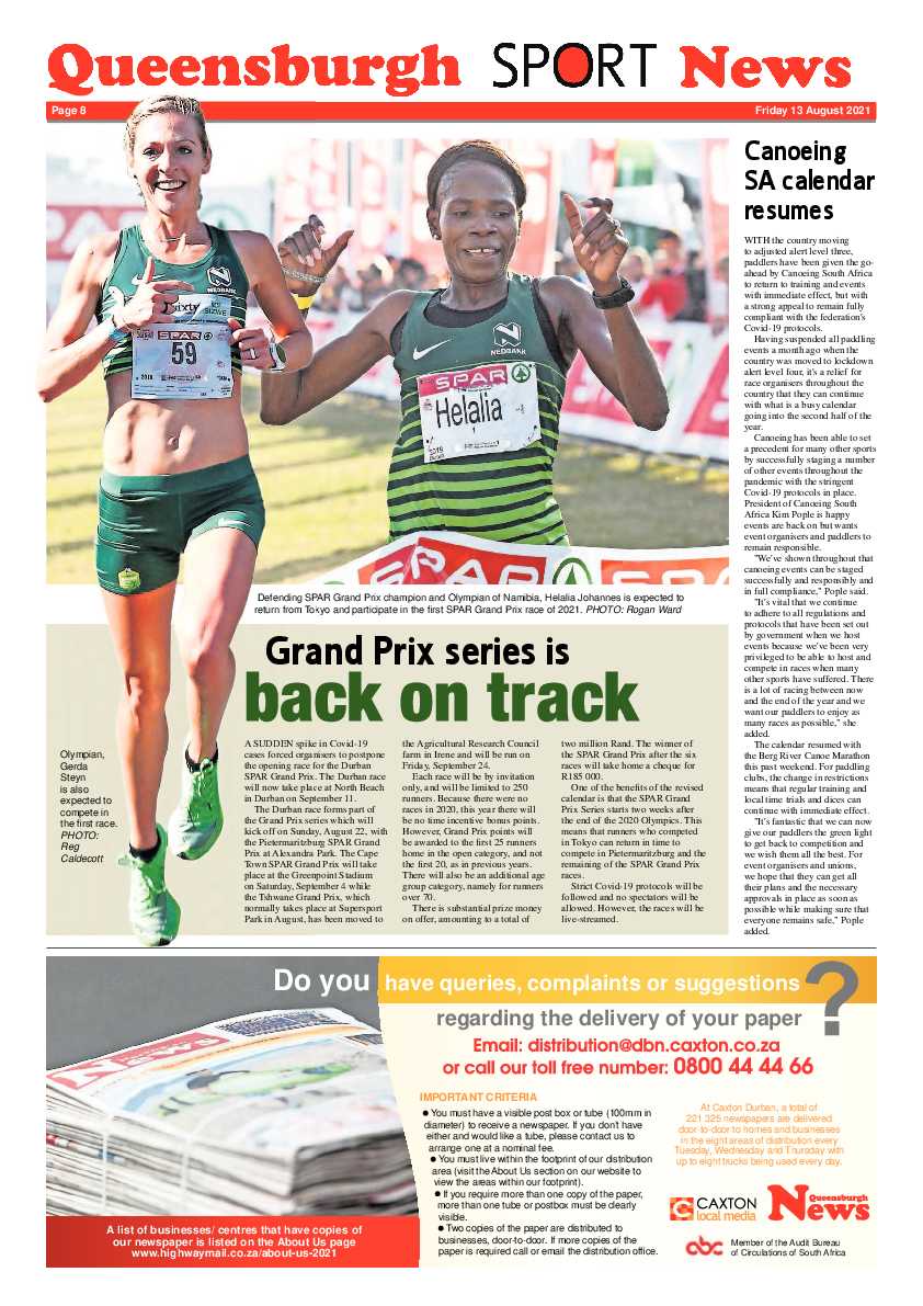 Queensburgh News 13 August 2021 page 8