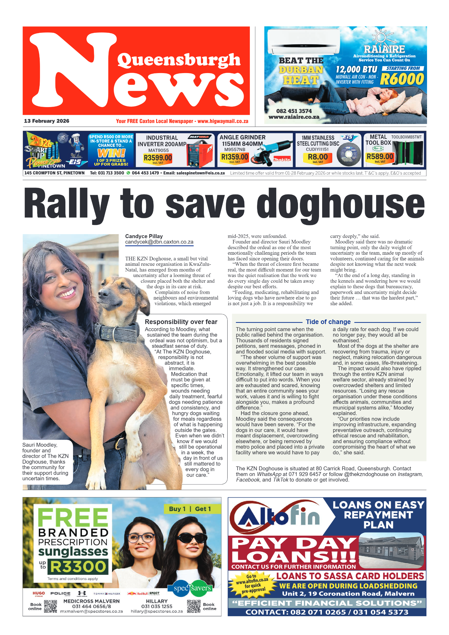 Queensburgh News 13 February 2026 page 1
