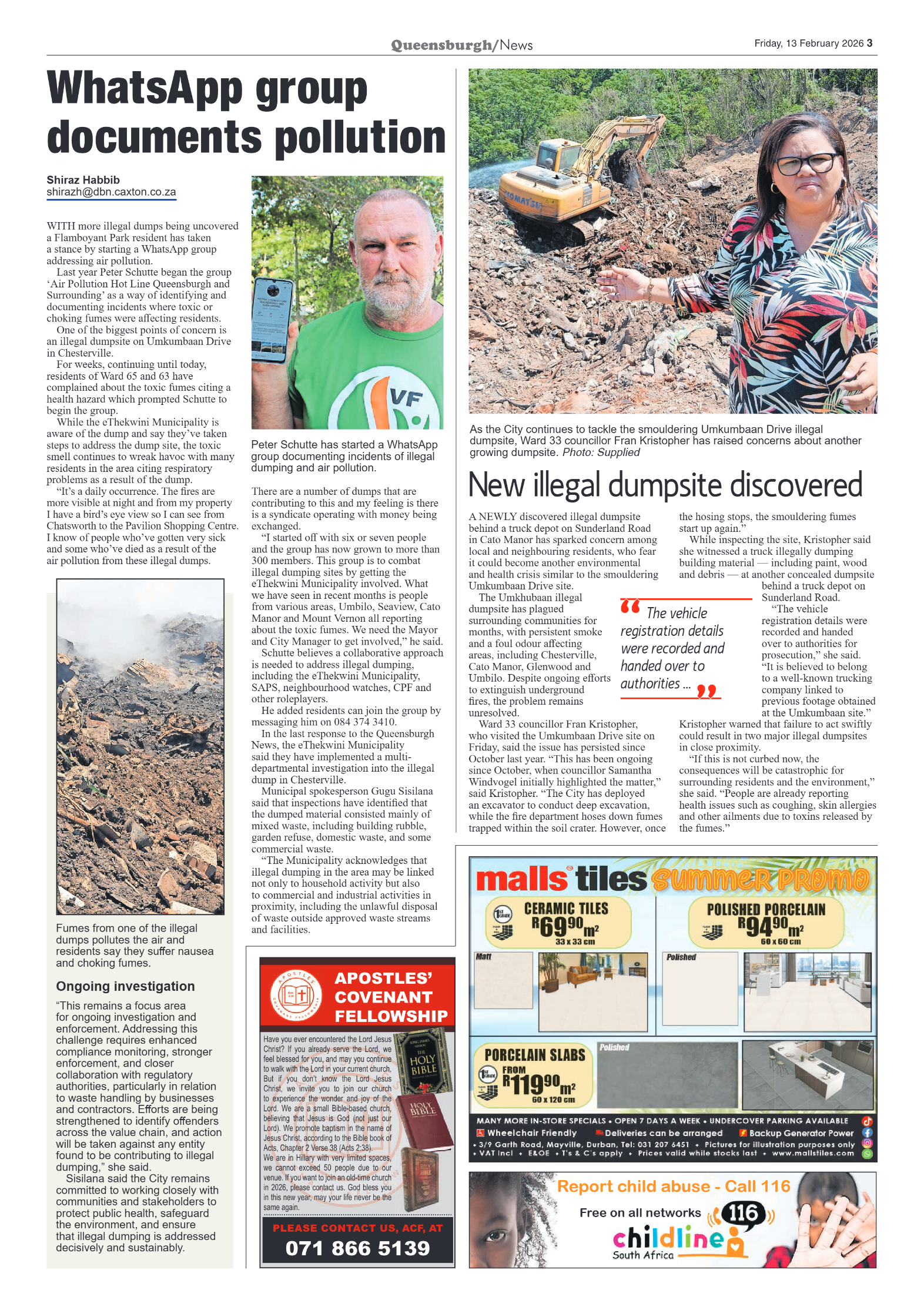 Queensburgh News 13 February 2026 page 3