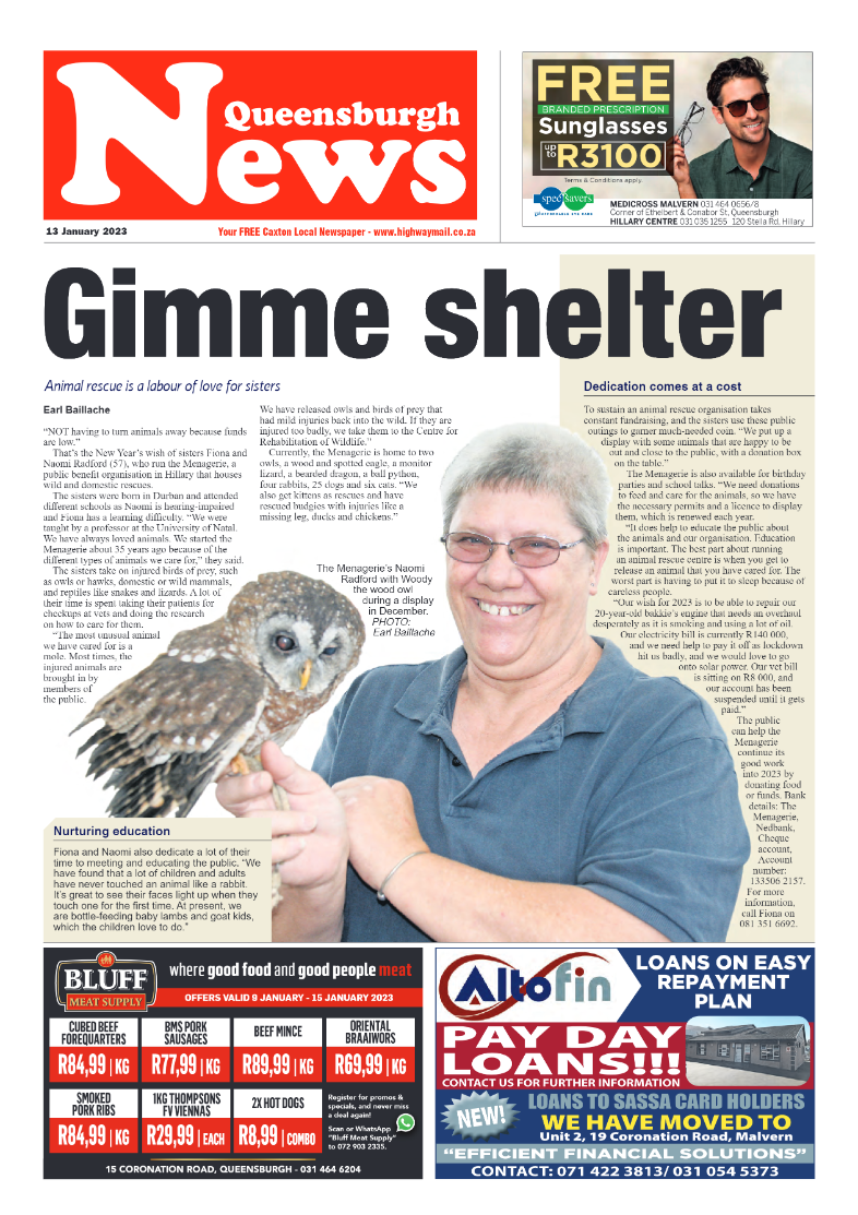 Queensburgh News 13 January 2023 page 1