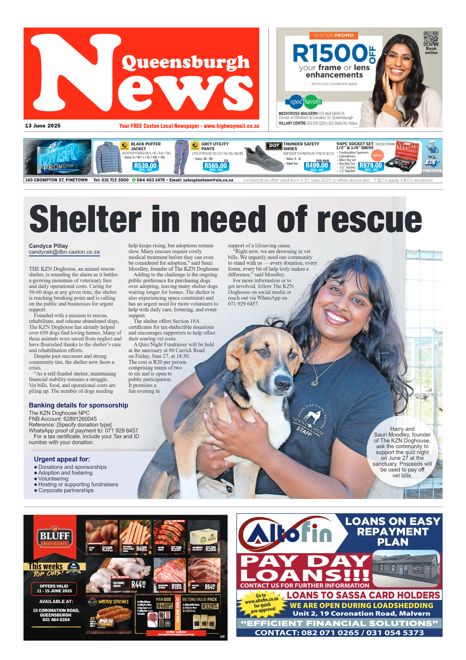 Queensburgh News 13 June 2025 page 1