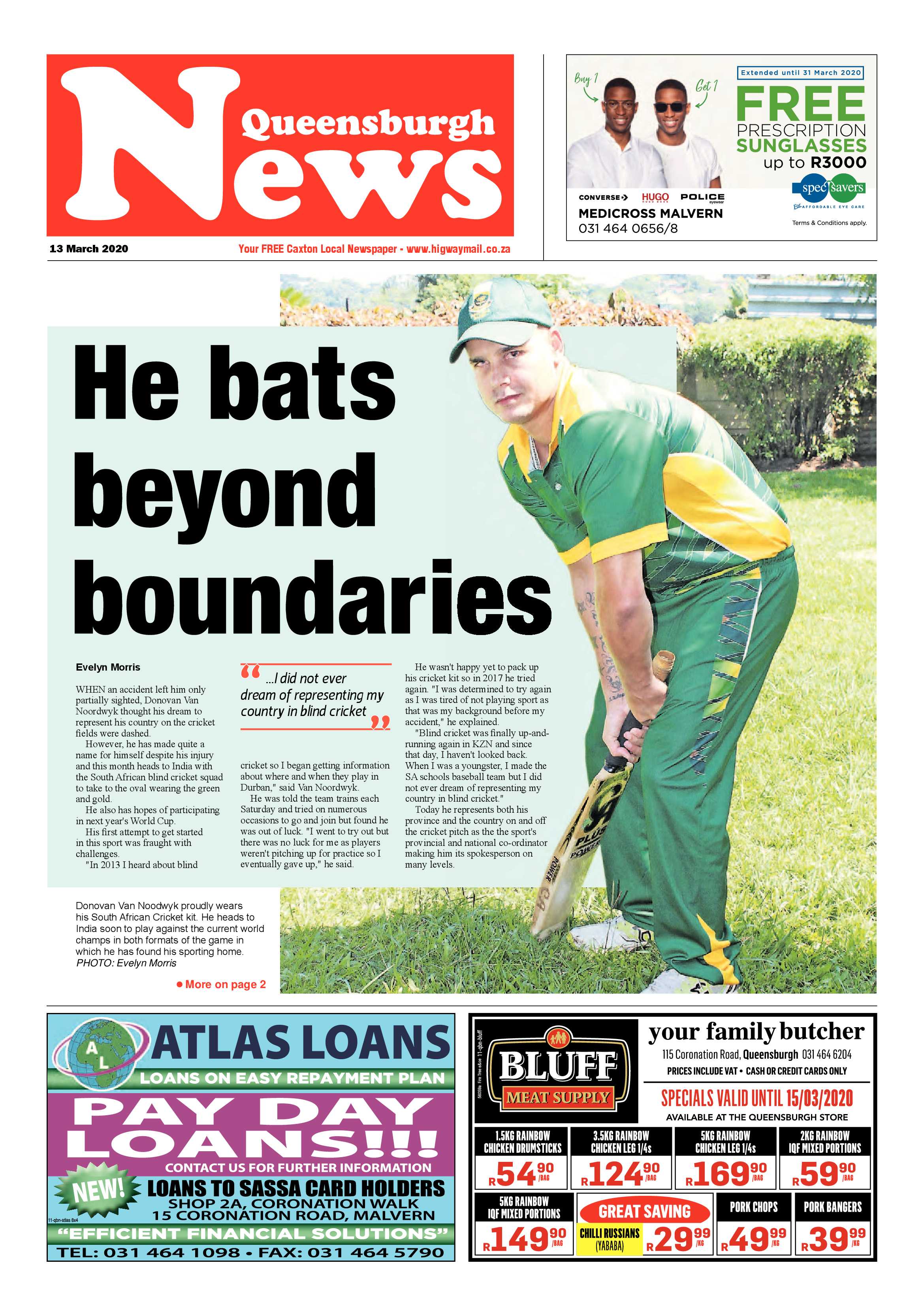 Queensburgh News 13 March 2020 page 1