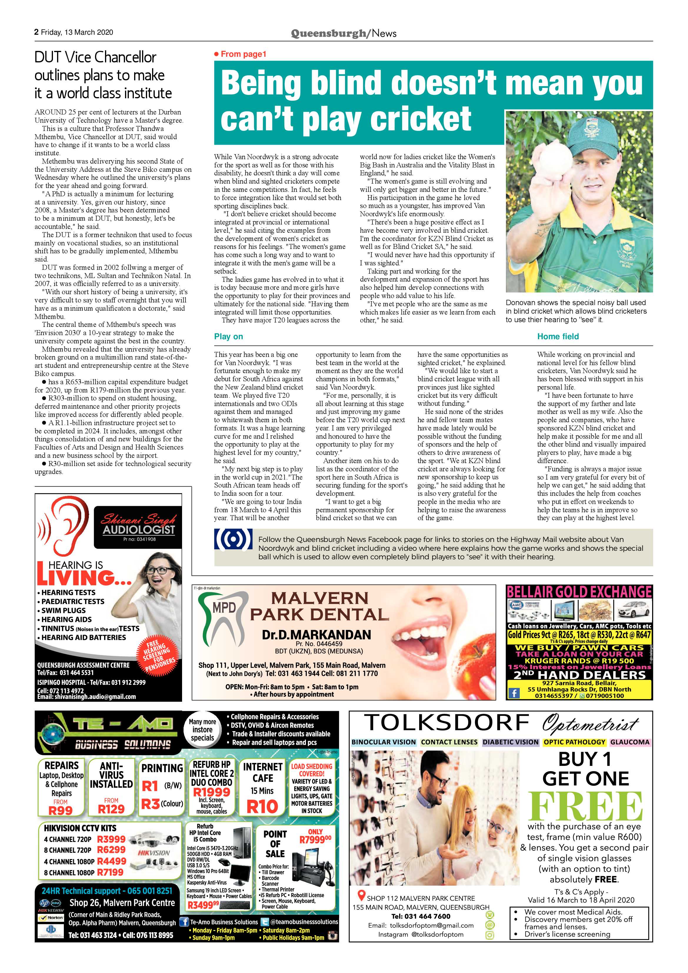 Queensburgh News 13 March 2020 page 2