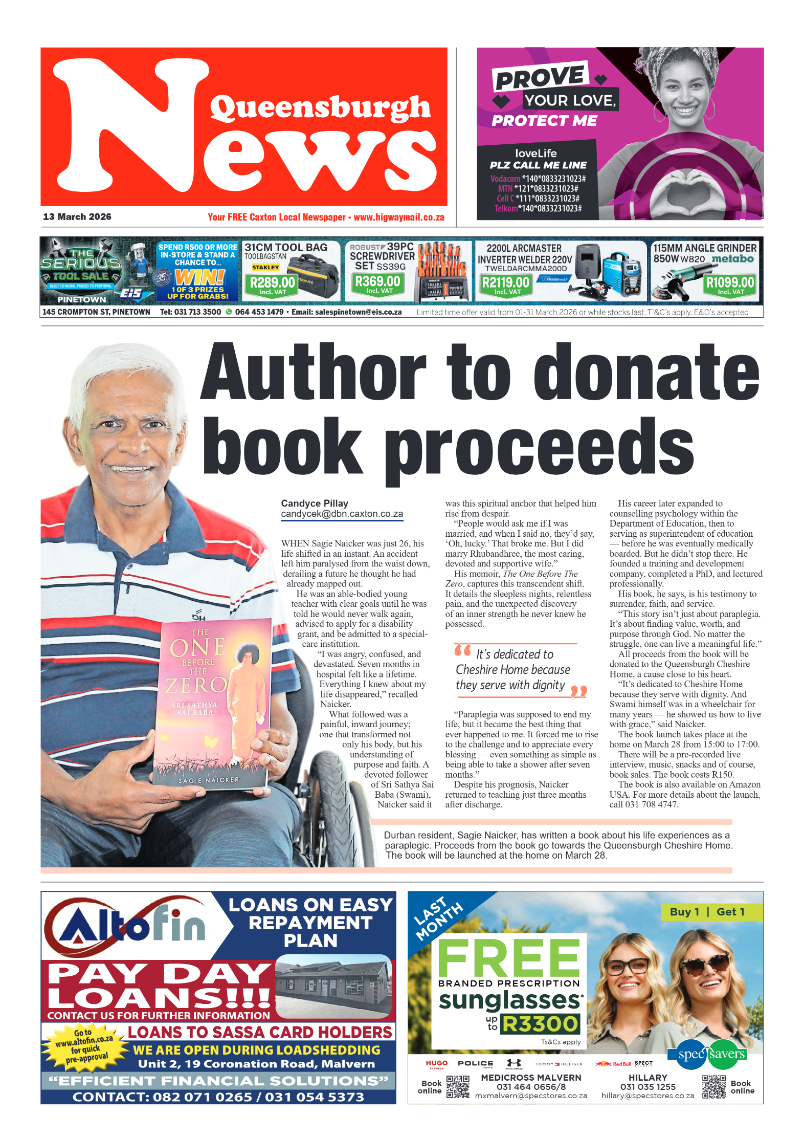 Queensburgh News 13 March 2026 page 1