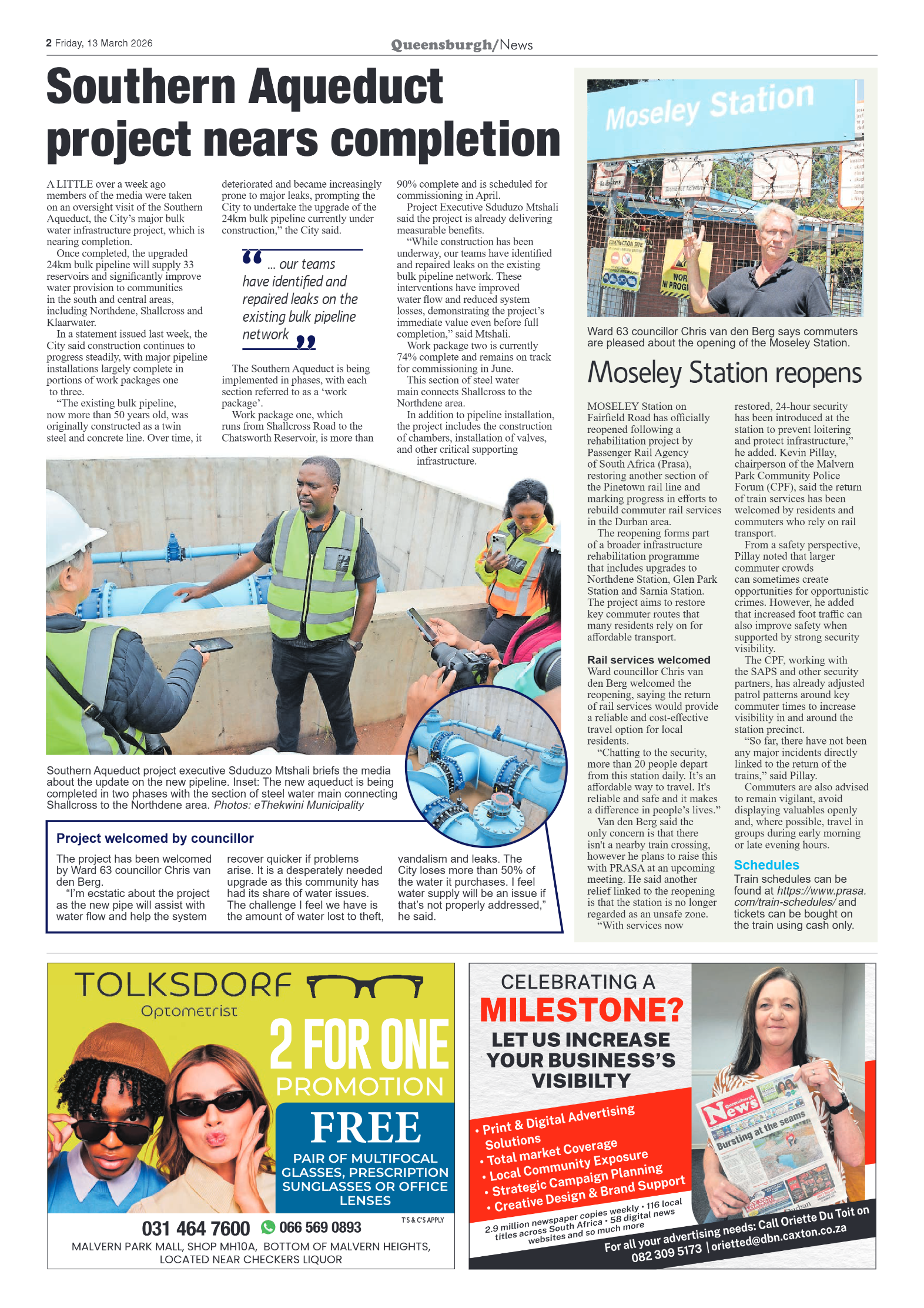 Queensburgh News 13 March 2026 page 2