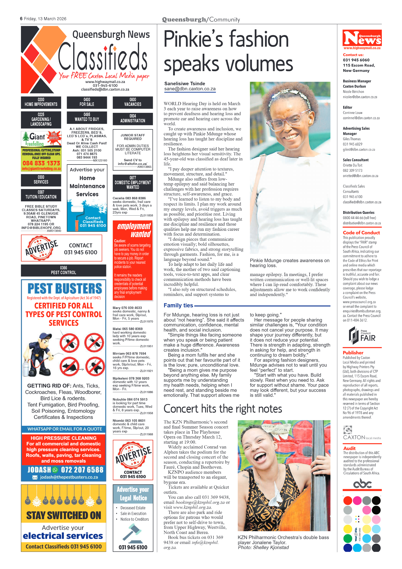 Queensburgh News 13 March 2026 page 6