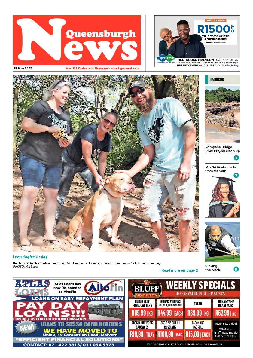 Queensburgh News 13 May 2022 page 1