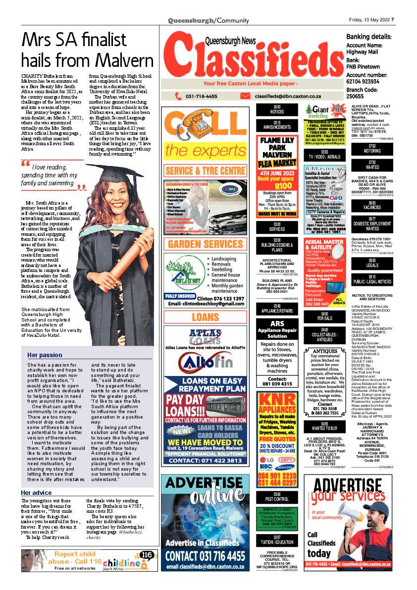 Queensburgh News 13 May 2022 page 7