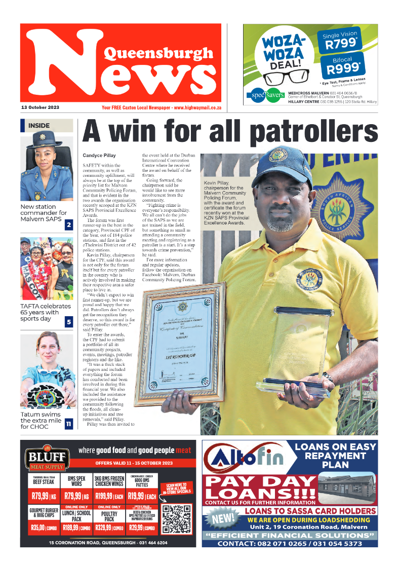 Queensburgh News 13 October 2023 page 1