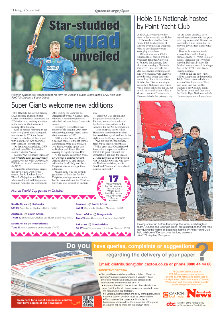 Queensburgh News 13 October 2023 page 12