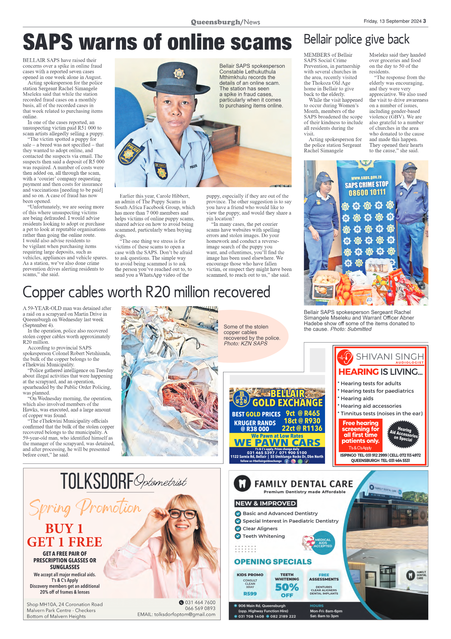 Queensburgh News 13 September 2024 page 3