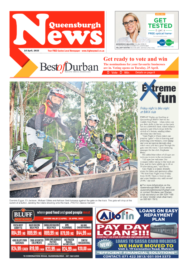 Queensburgh News 14 April 2023 page 1